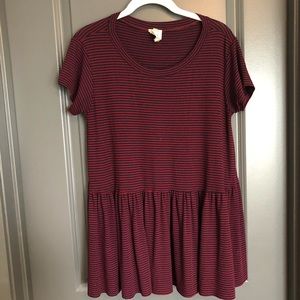 Stripped Babydoll Tee